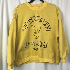 PLAYBOY by PACSUN yellow Venice Beach sweatshirt size medium